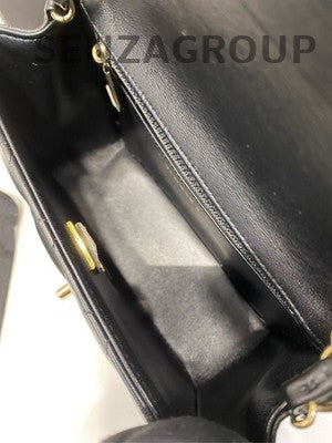 Chanel Classic Flap Black Gold Chain Shoulder Crossbody Bag