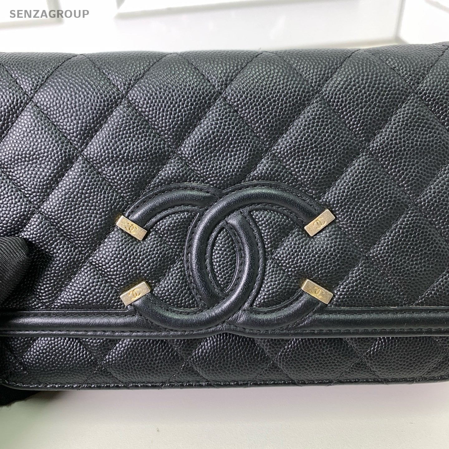 CHANEL CC Woc Chain Calfskin Shoulder bag Crossbody Women Black