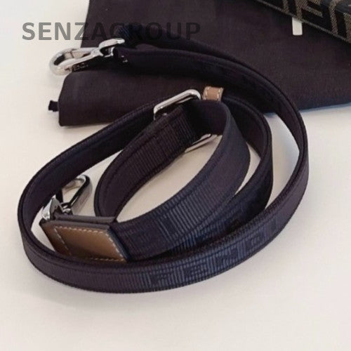 Fendi Baguette Soft Trunk Monogram Mini Crossbody Brown Unisex Adults Classic