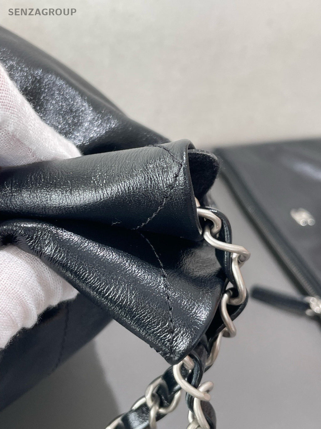 Chanel 22Bag Chain Shoulder Bag Crossbody Black Silver Women Classic