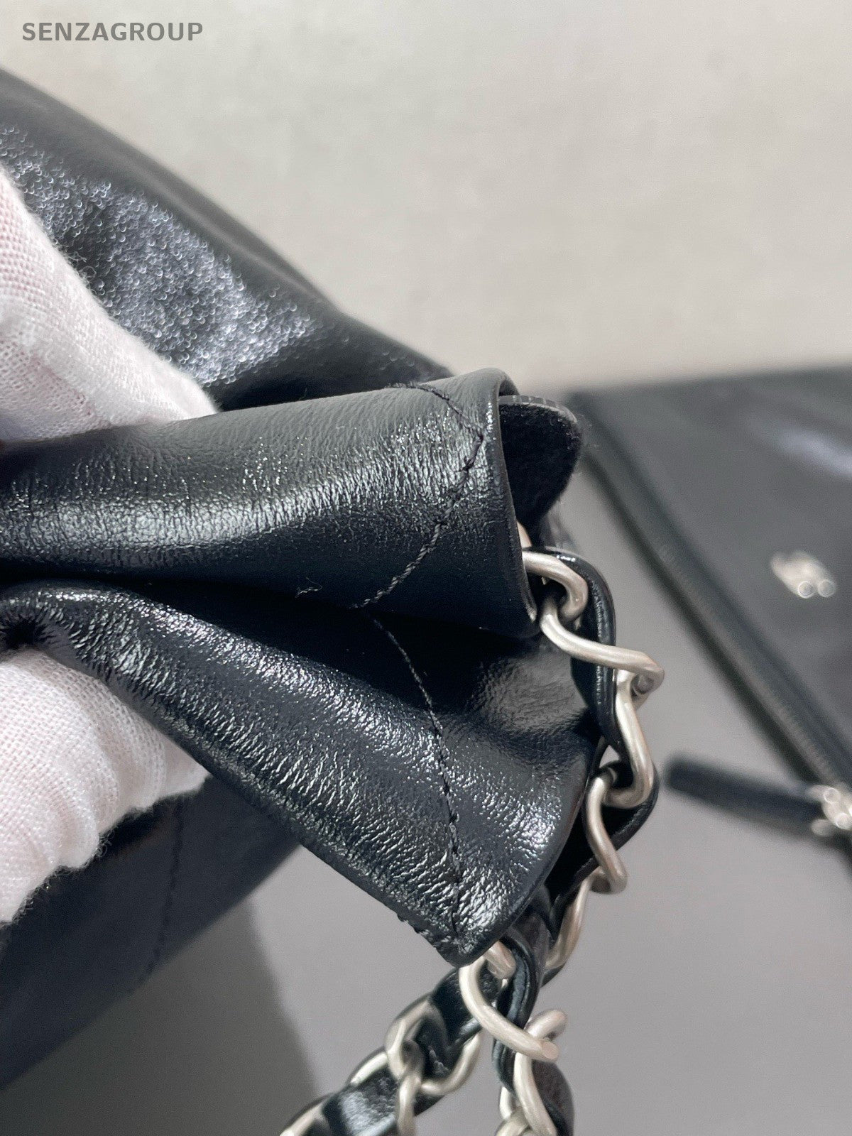 Chanel 22Bag Chain Shoulder Bag Crossbody Black Silver Women Classic