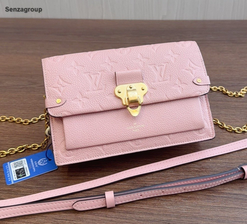 Louis Vuitton Vavin WOC Monogram Shoulder Bag Pink Gold Used Women Classic