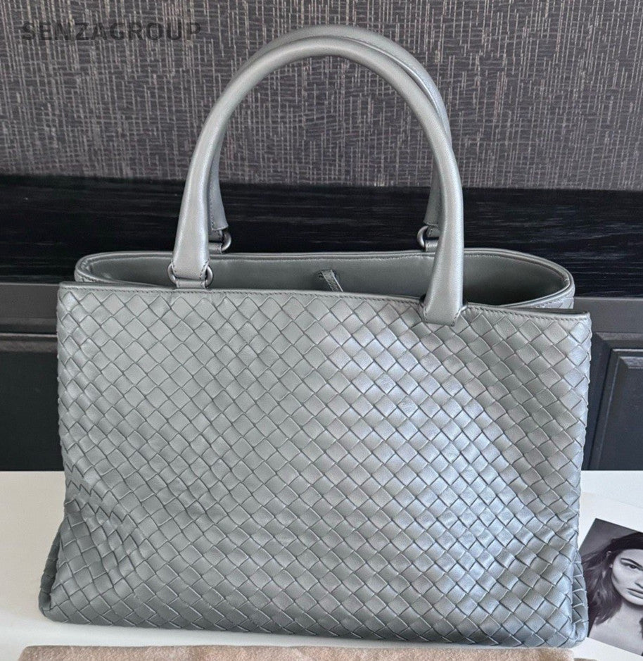Bottega Veneta Cabat Top Handle Bag Gray Used Women Classic