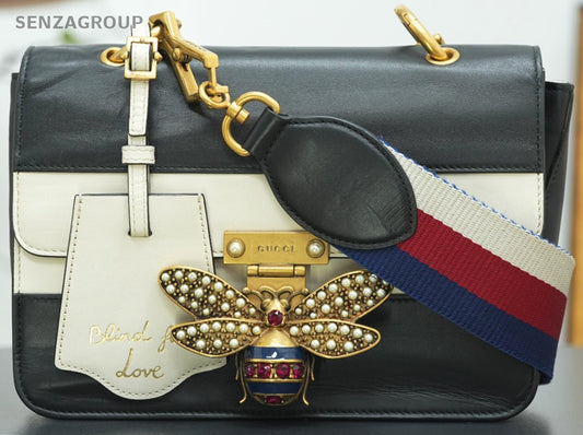 GUCCI Queen Margaret Bicolor Black White Shoulder bag Crossbody