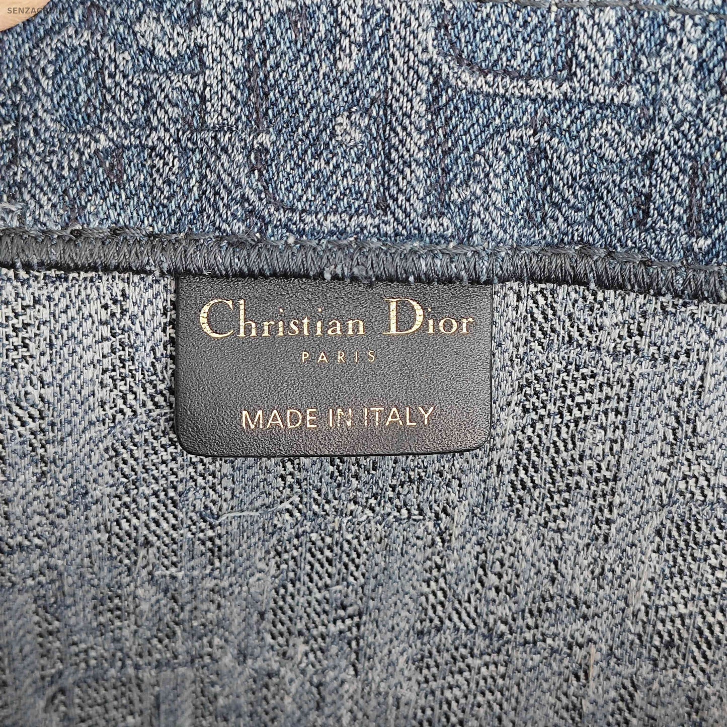 Dior Blue Oblique Denim Book Tote Bag - Classic Women's Handheld Shoulder Bag