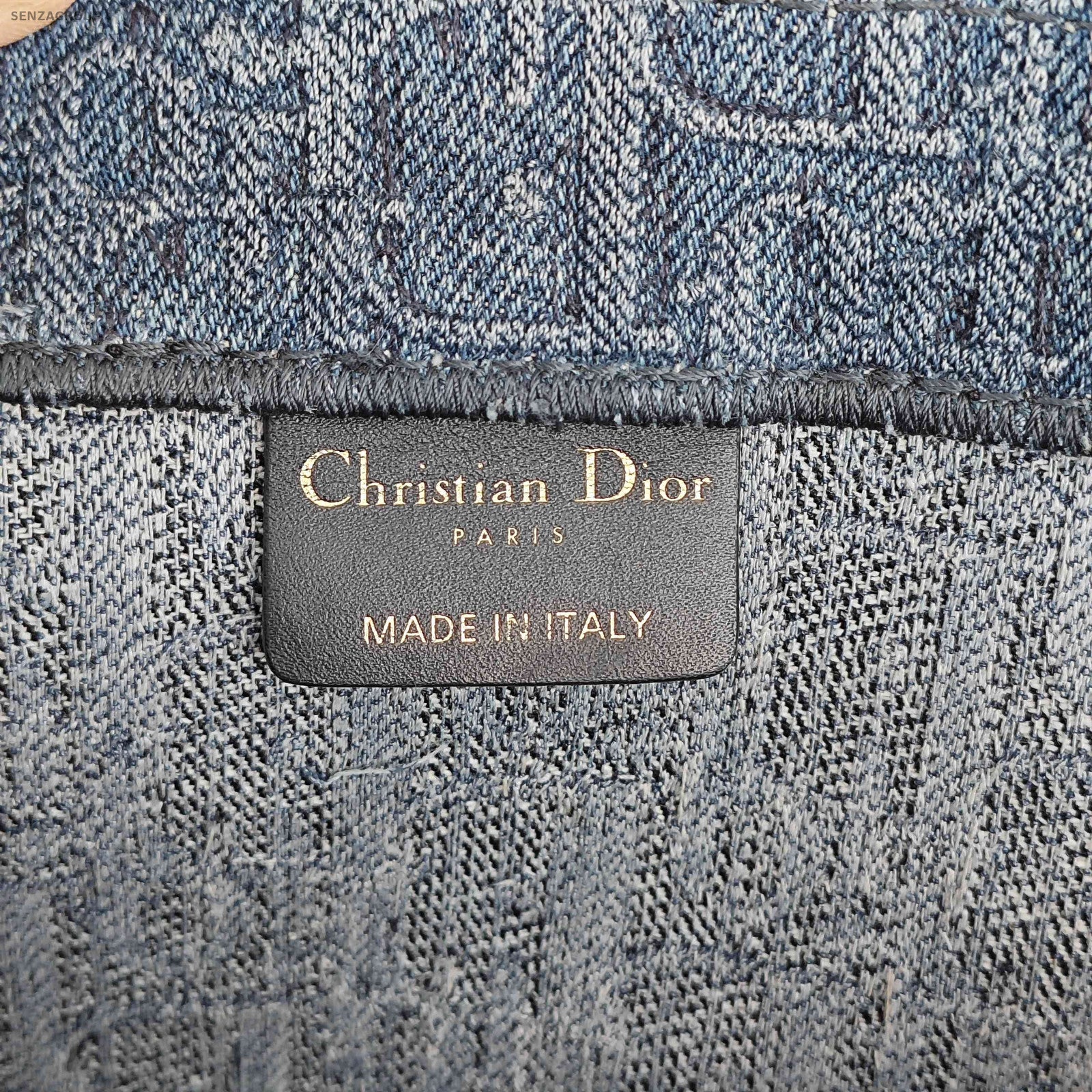 Dior Blue Oblique Denim Book Tote Bag - Classic Women's Handheld Shoulder Bag