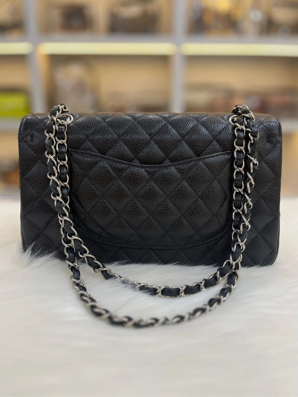 CHANEL CF Medium Black Shoulder Crossbody Bag For Women