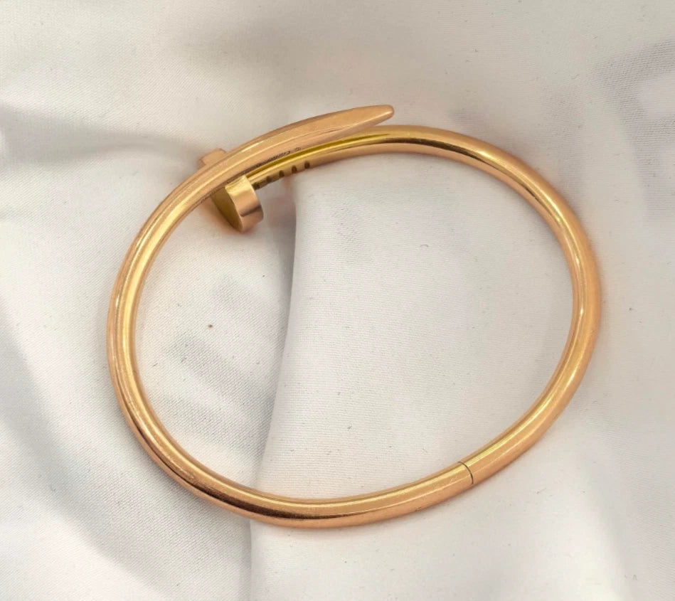Cartier Juste Un Clou 18k Rose Gold Wide Bangle Bracelet Size16（5.9-6.2 in）