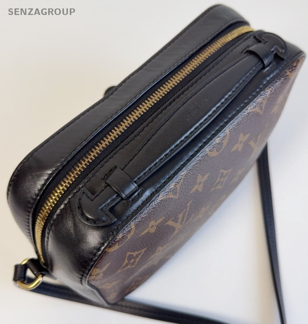 Louis Vuitton Saintonge Monogram Calfskin Crossbody Brown Gold Women Classic