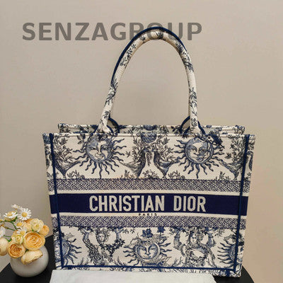 Dior Book Tote Soleil Medium Blue Tote Bag - Classic Women's Handbag