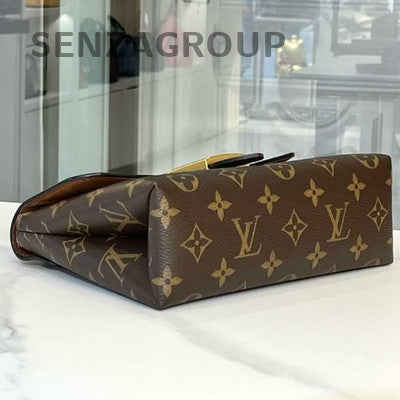 Louis Vuitton Locky Handbag Shoulder Bag Brown Gold Women Classic