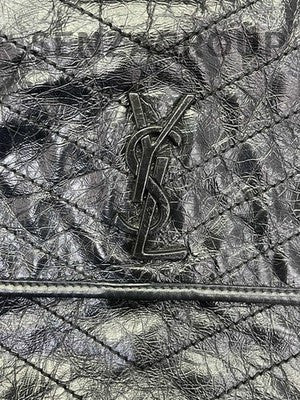 Saint Laurent Large Niki Black Silver Chain Shoulder Bag Classic Women