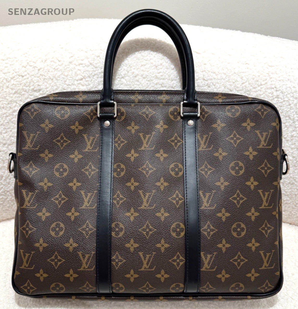 Louis Vuitton Briefcase Top Handle Monogram Handbag 2way Shoulder bag Brown