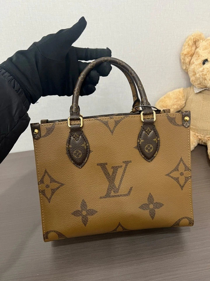 Louis Vuitton Canvas On The Go Small Tote Bag For Women