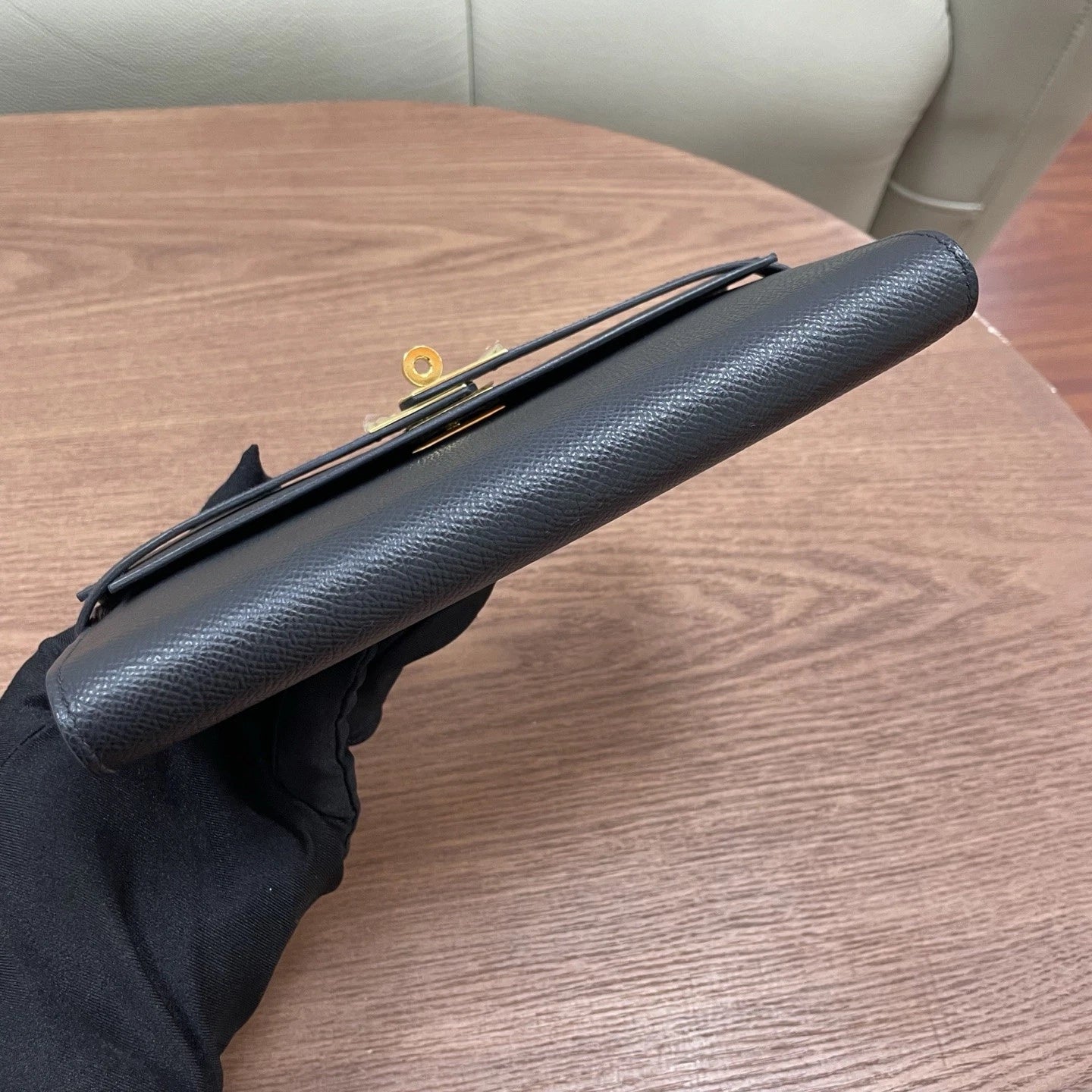 Hermès Kelly Long Wallet Black Women Classic