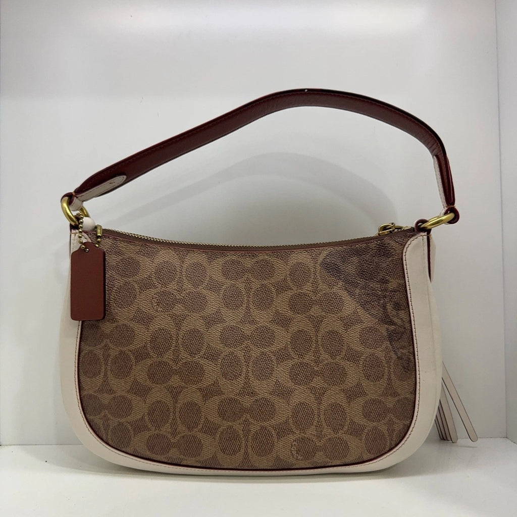 COACH Signature Canvas Sutton 28 Handbag Shoulder Crossbody Women