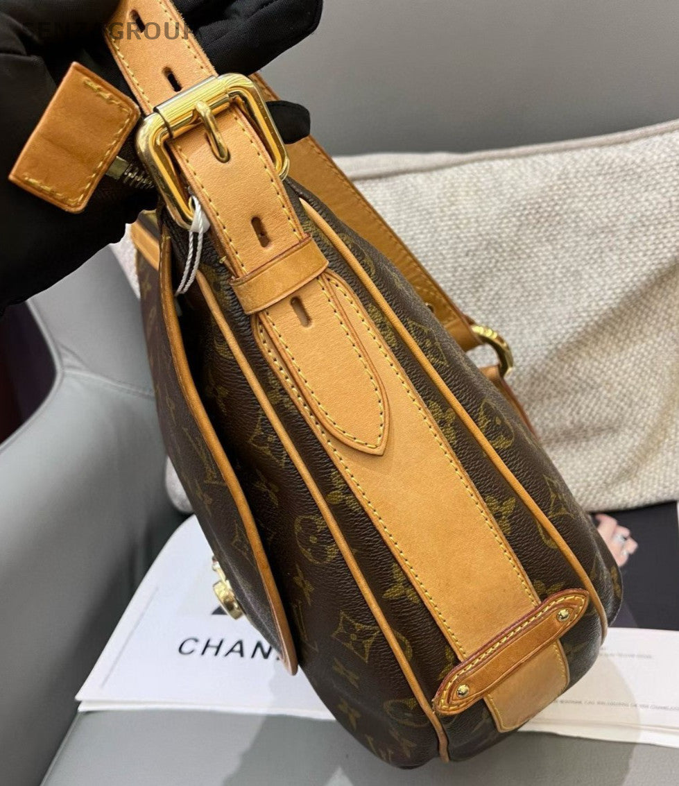 Louis Vuitton Tulum Monogram Crossbody Shoulder Bag Brown Gold Women Classic