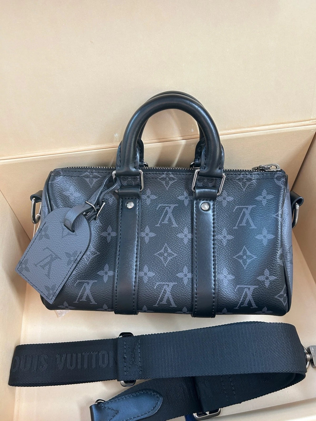 Louis Vuitton Keepall25 Black Handbag Crossbody Bag For Women