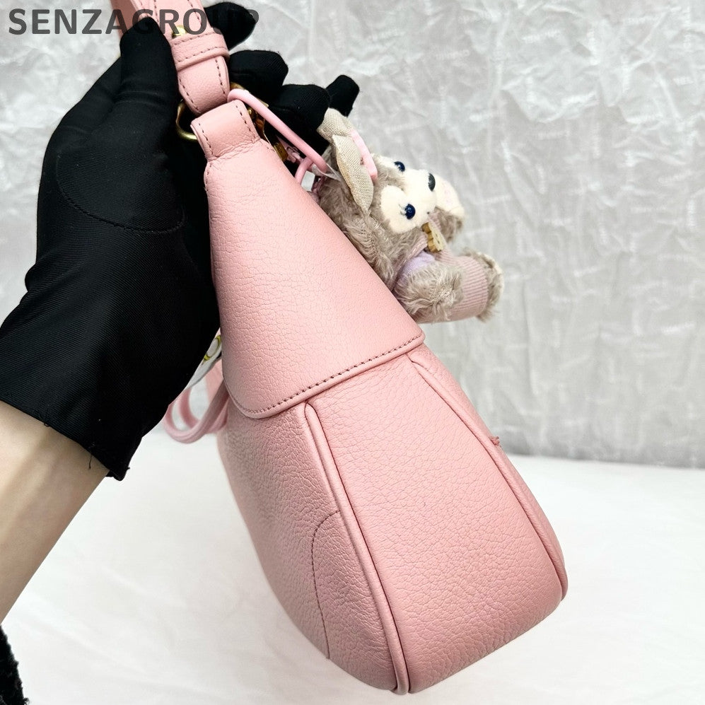 Gucci Aphrodite Small Crescent Shoulder Bag in Pink Gold - Fashion Women