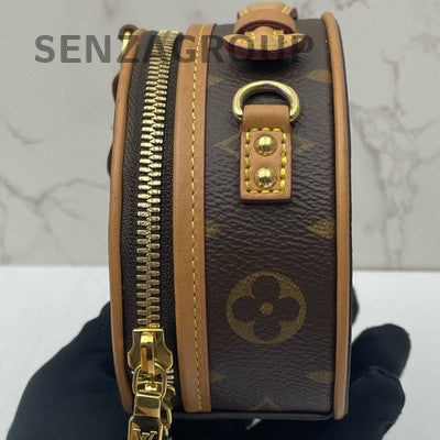 Louis Vuitton Monogram Mini Boite Chapeau Shoulder Bag Brown Gold