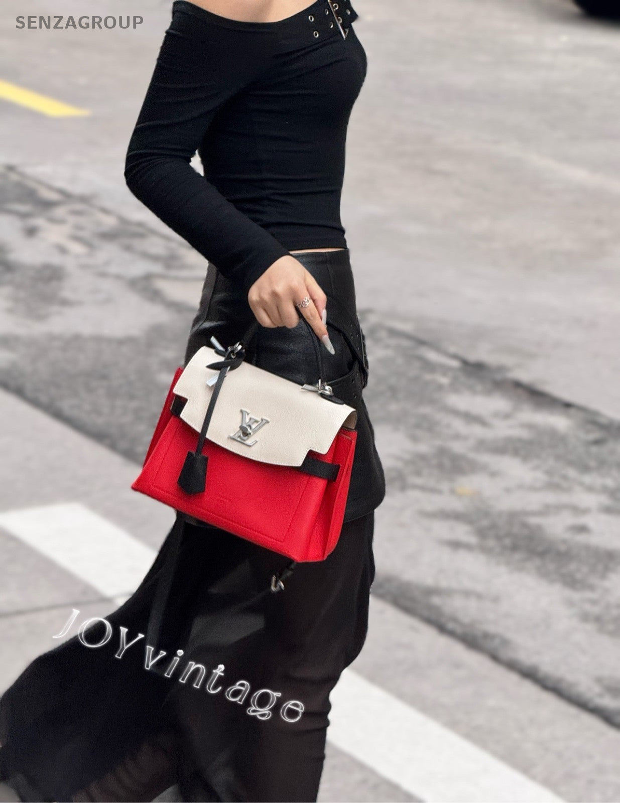 Louis Vuitton Lockme ever bb Top Handle 2way Shoulder Handbag Women