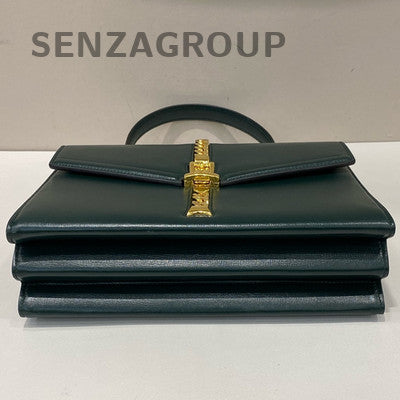 Gucci Sylvia 1969 Green Gold Buckle Leather Shoulder Bag Classic Fashion