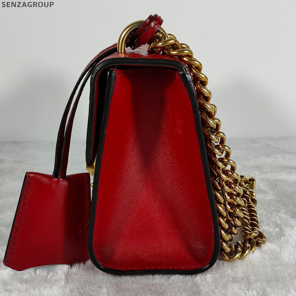 Gucci Dionysus Small Chain Shoulder Bag Red Gold Classic Women