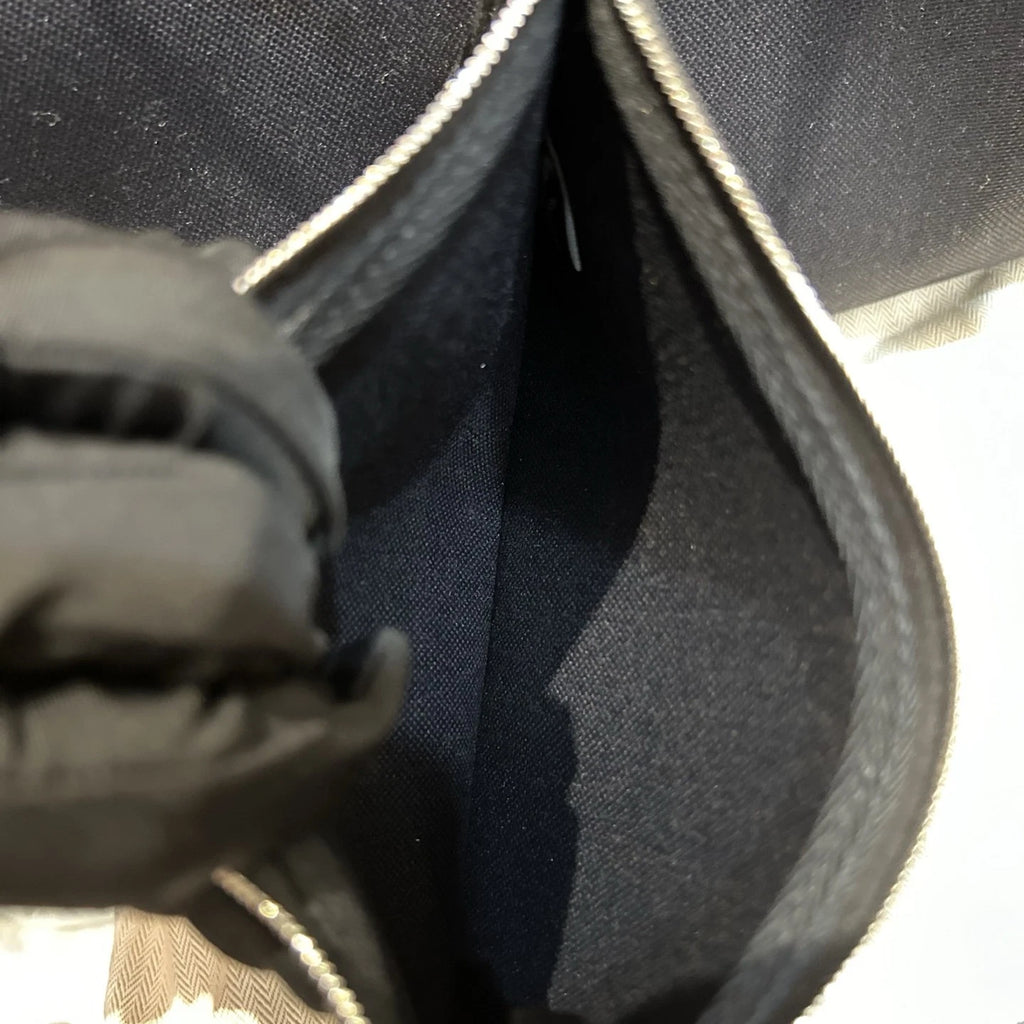 Excellent Condition Hermes Herbag31 Canvas Black Handbag Crossbody Silver HW
