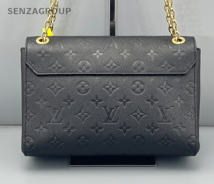 Louis Vuitton Vavin MM Black Monogram Chain Shoulder Bag Women Classic