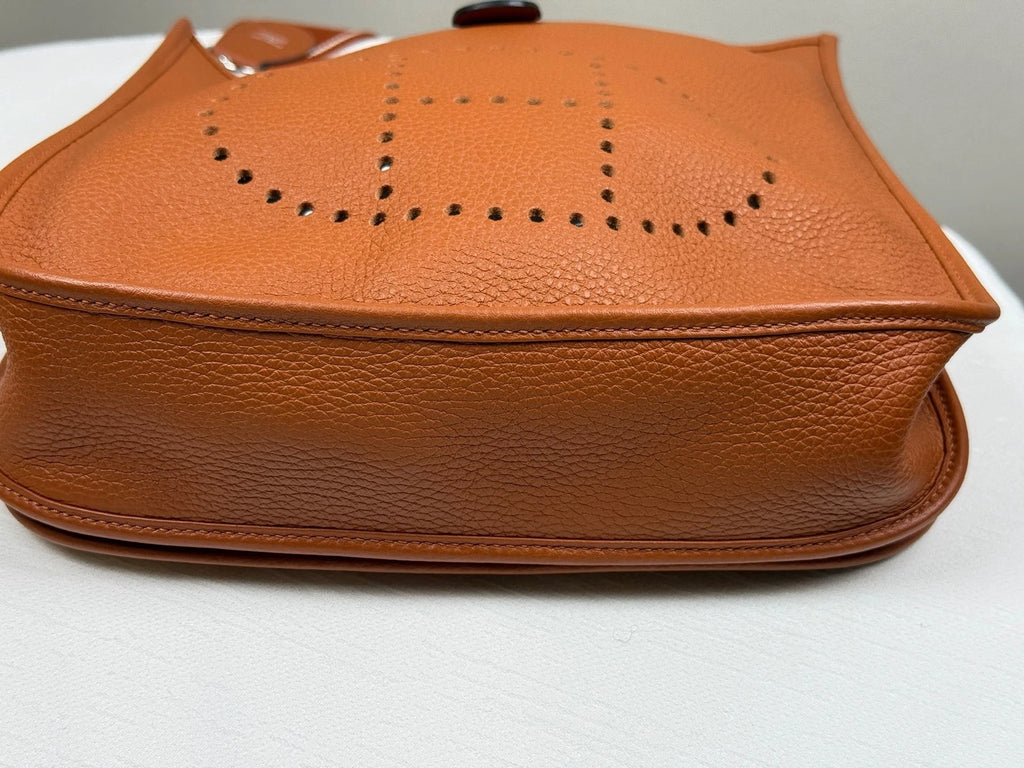 Hermes Evelyne Brown TC Leather Silver Hardware Shoulder Bag For Women