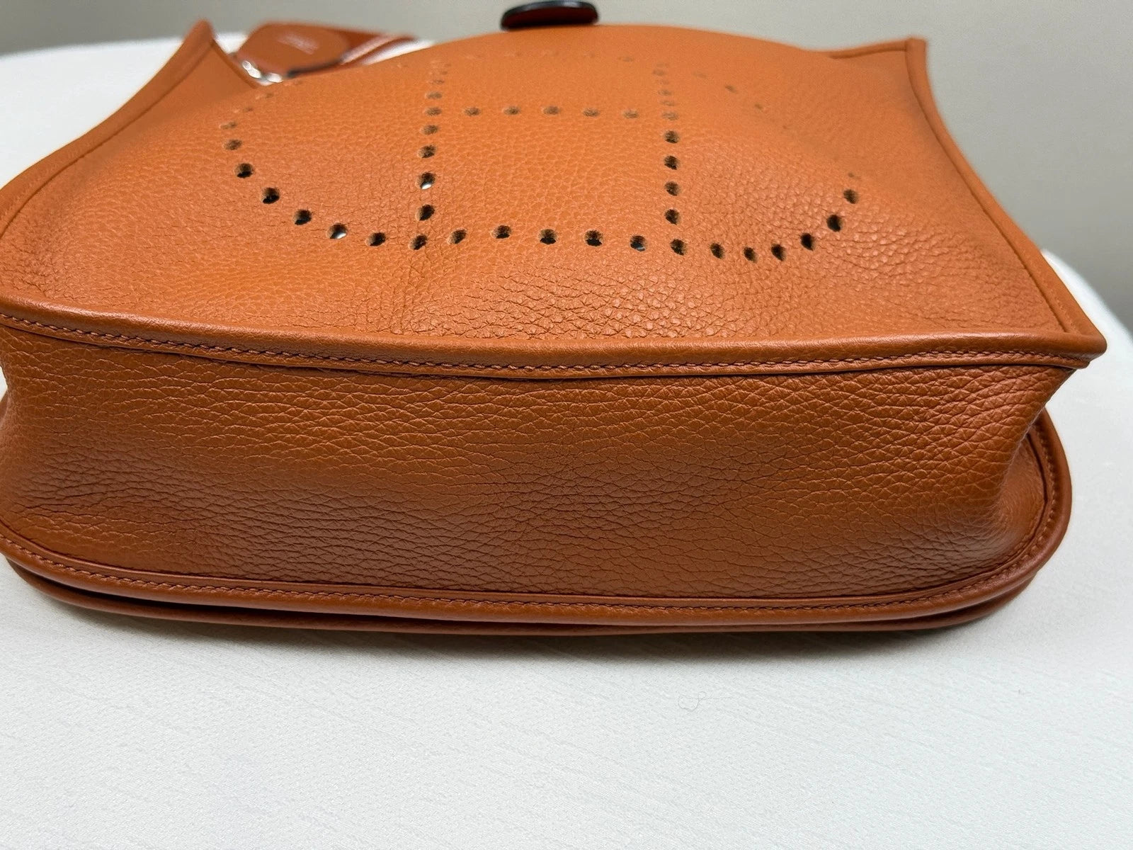Hermes Evelyne Brown TC Leather Silver Hardware Shoulder Bag For Women