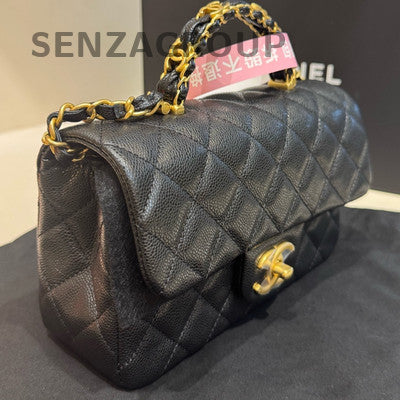 Chanel Classic Flap Mini Bag Calfskin Leather Shoulder Crossbody Bag