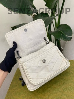 Saint Laurent Niki Small Chain Shoulder Bag in White - Classic Fashion for Women