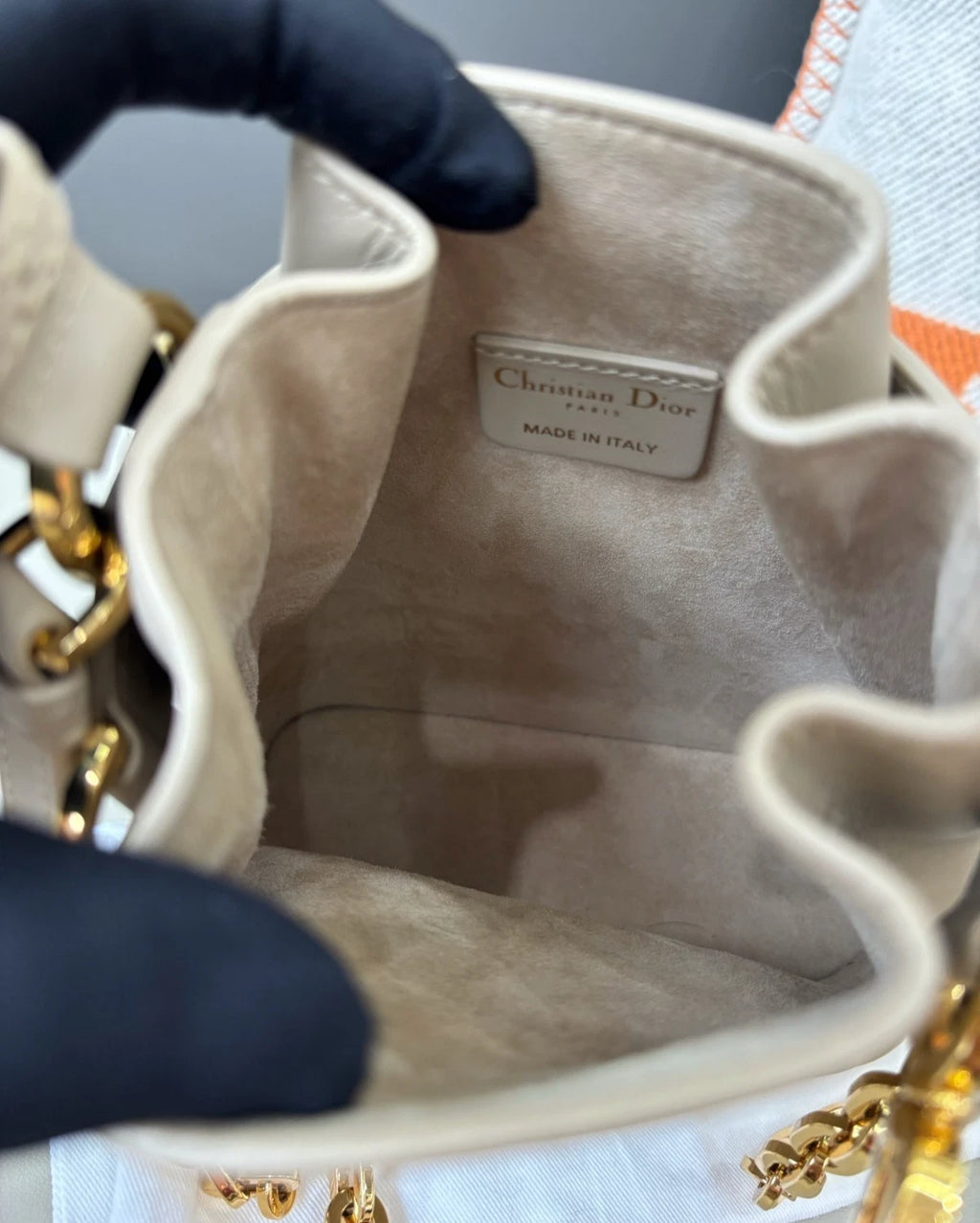 Christian Dior C'est PM Calfskin Bucket Top Handle Bag Shoulder Bag Women
