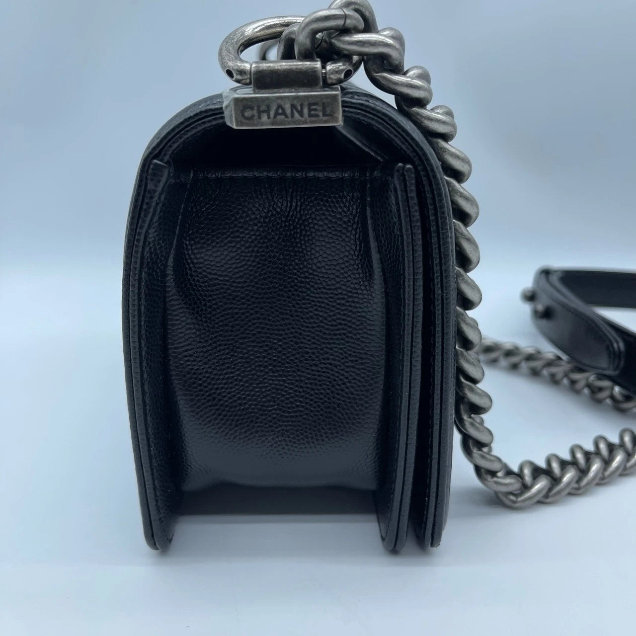 CHANEL Pre-owned Black Small Calfskin Flap Crossbody Shoulder Bag For Women