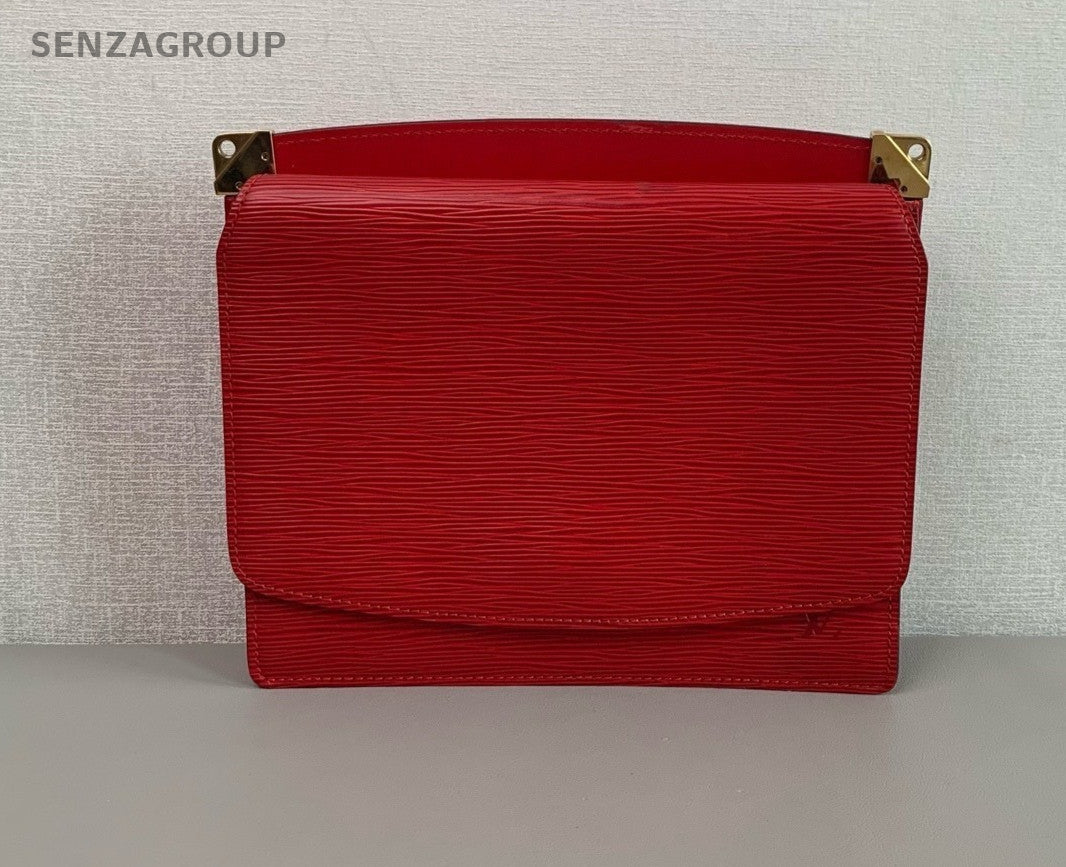 Louis Vuitton Vintage Epi Leather 2ways Shoulder Crossbody Bag Women Red