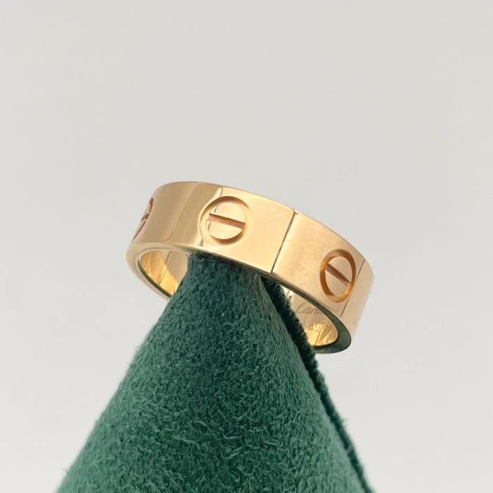 Cartier Love Classic Band Ring 5.5mm 18k Rose Gold EU52/US6