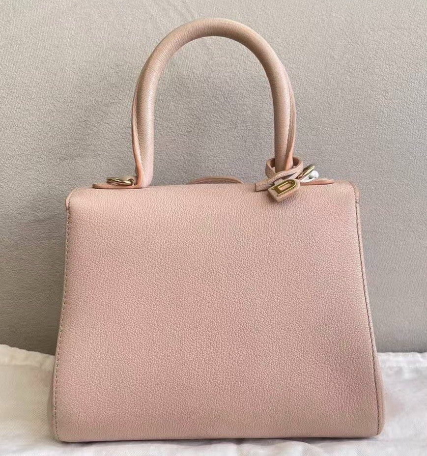 Delvaux  Brillant Mini Top Handle Bag Crossbody Pink Gold Used Women Classic