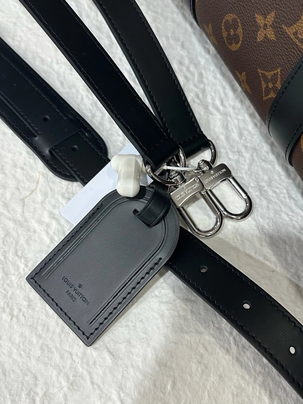 Louis Vuitton Keepall45 Monogram Canvas Black Leather Bag For Women