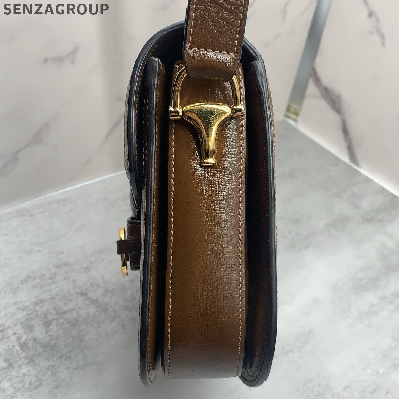 Gucci Horsebit 1955 Large GG Monogram Shoulder Bag - Classic Women's Saddle