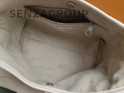 Louis Vuitton Carryall PM Bag Silver White Monogram Women's Classic
