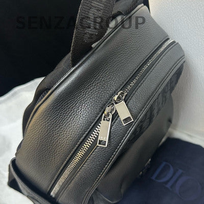 Dior Explorer Oblique Mirage Backpack Black Silver Calfskin Unisex