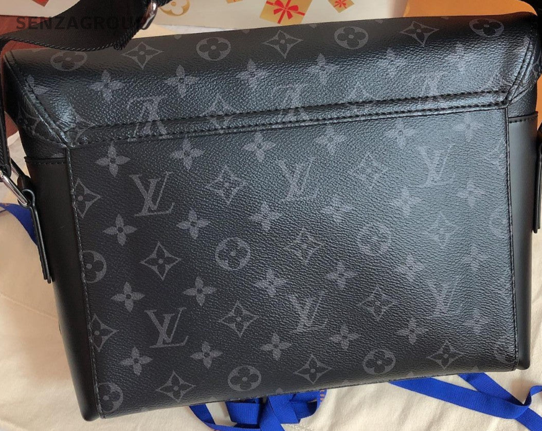 Louis Vuitton Voyager PM Monogram Shoulder Bag Black Silver Unisex Adults