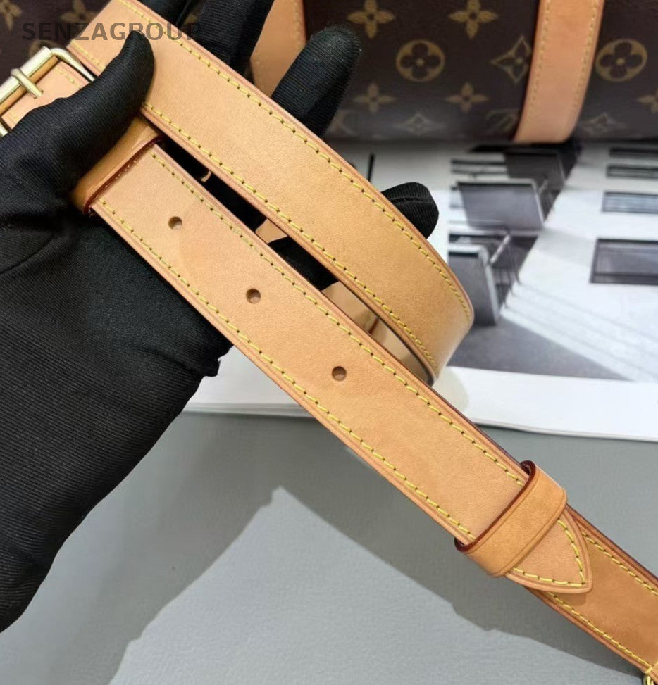 Louis Vuitton Keepall 45 Monogram Top Handle Shoulder Crossbody Bag Brown