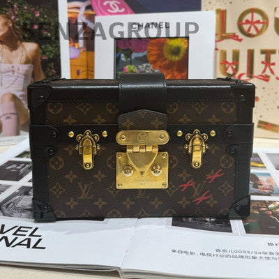 Louis Vuitton Petit Malle Monogram Box Bag Crossbody for Women