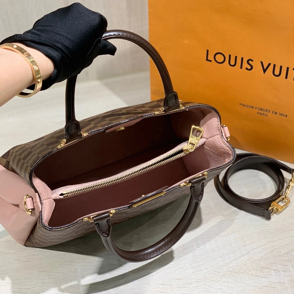 Louis Vuitton Brittany Damier Canvas Pink Handbag Crossbody Women