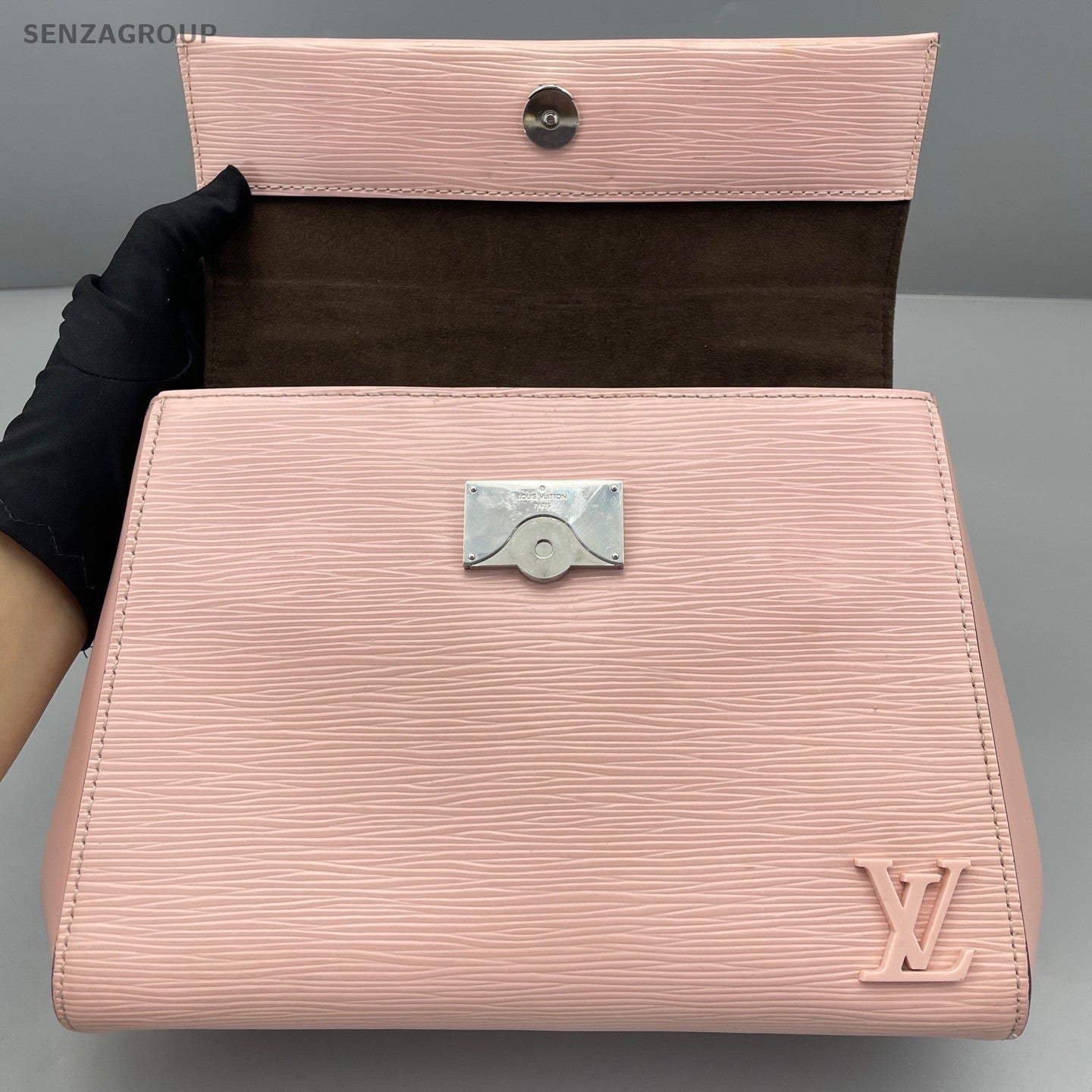 Louis Vuitton Cluny bb Top Handle 2way Shoulder Handbag Pink Women