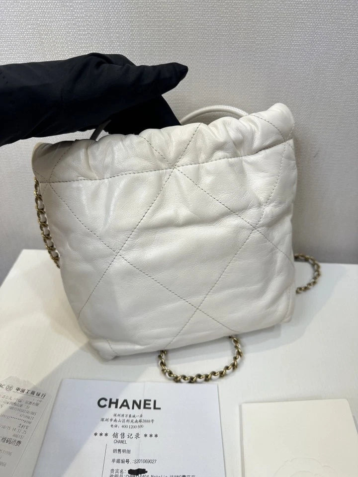 Chanel 22Bag Mini White Crossbody Handbag For Women