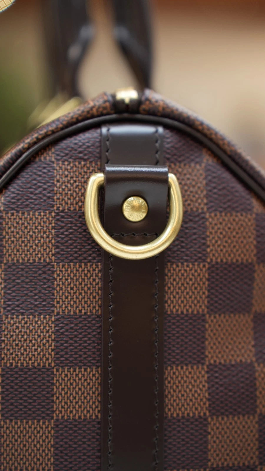 Louis Vuitton Speedy25 Damier Brown Shoulder Bag Top Handle Excellent