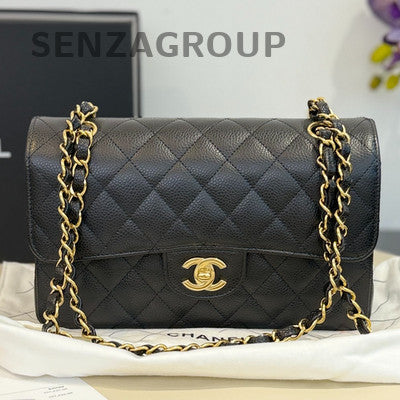 Chanel Classic Flap Small Black Gold Chain Shoulder Crossbody Bag